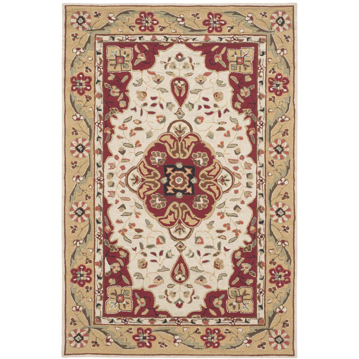 Safavieh Easy Care 757 Rug, EZC757 - Creme / Red