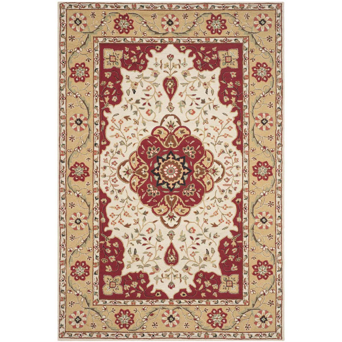 Safavieh Easy Care 757 Rug, EZC757 - Creme / Red