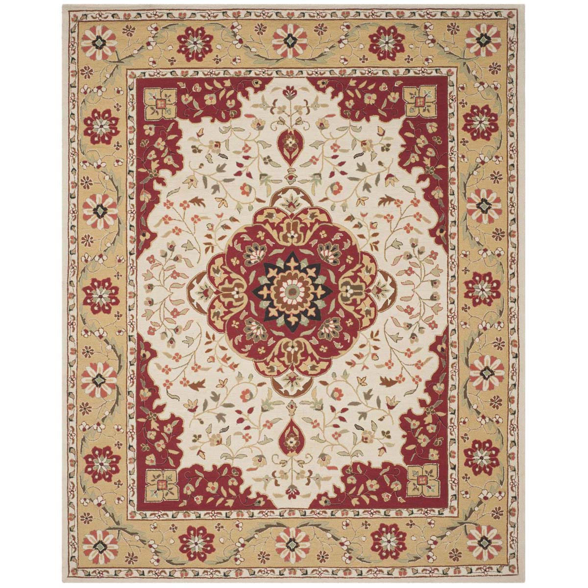 Safavieh Easy Care 757 Rug, EZC757 - Creme / Red