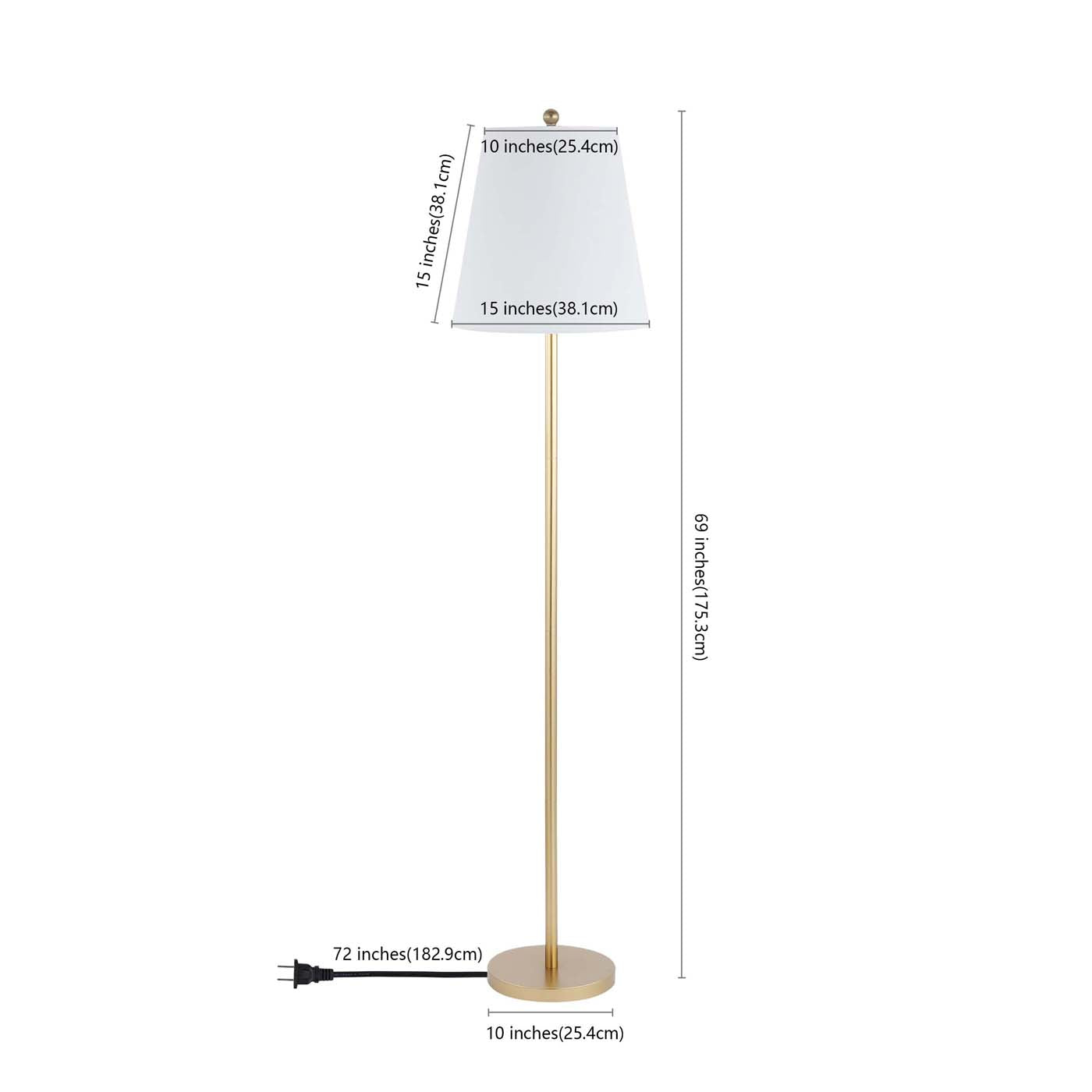 Safavieh Haelyn Floor Lamp , FLL4125 - Gold
