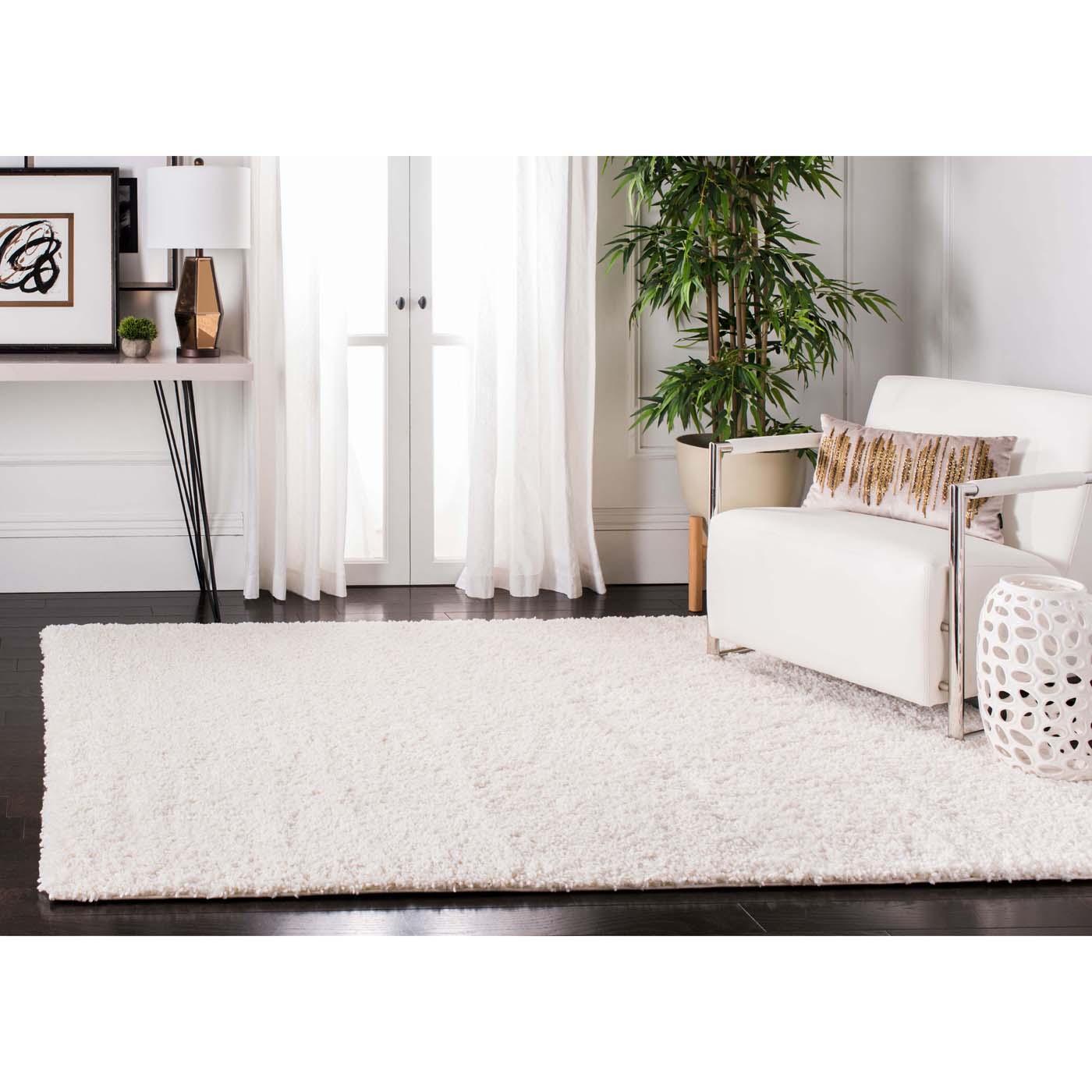 Safavieh Fontana Shag 800 Rug, FNT800 - Ivory