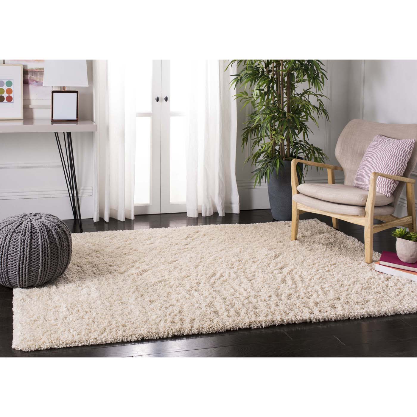 Safavieh Fontana Shag 800 Rug, FNT800 - Creme