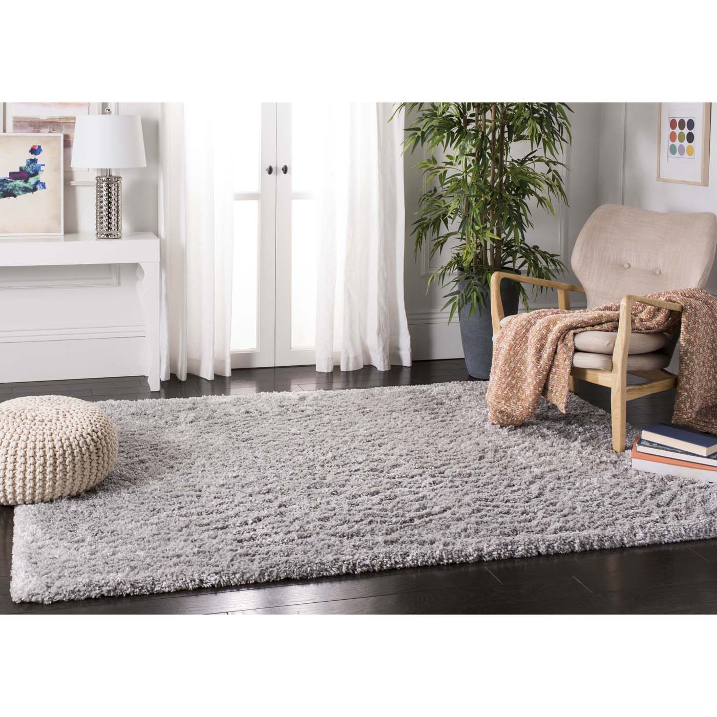 Safavieh Fontana Shag 800 Rug, FNT800 - Grey