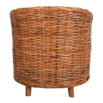 Safavieh Omni Rattan Barrel Chair , FOX6501 - Honey 