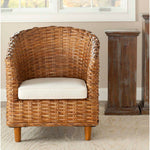 Safavieh Omni Rattan Barrel Chair , FOX6501 - Honey 