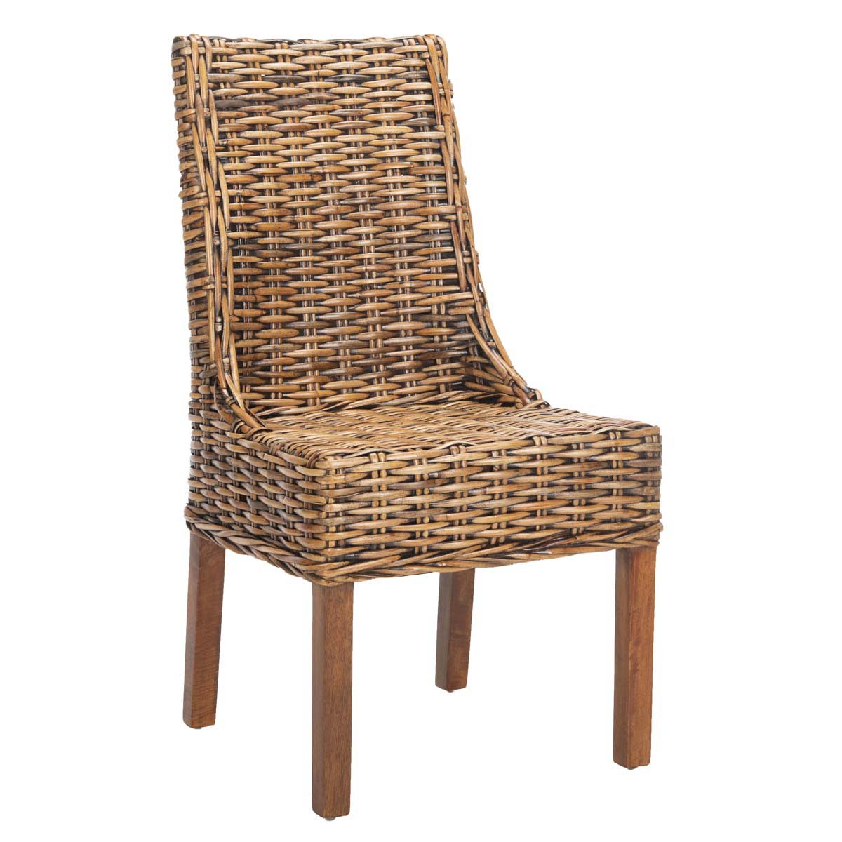 Safavieh Suncoast 18''H Rattan Arm Chair (Set Of 2), FOX6503 - Walnut