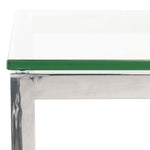 Safavieh Couture Hayward Chrome Console With Glass Top - Chrome