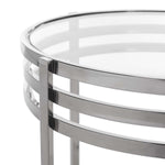 Safavieh Couture Malory Chrome End Table With Glass Top - Chrome