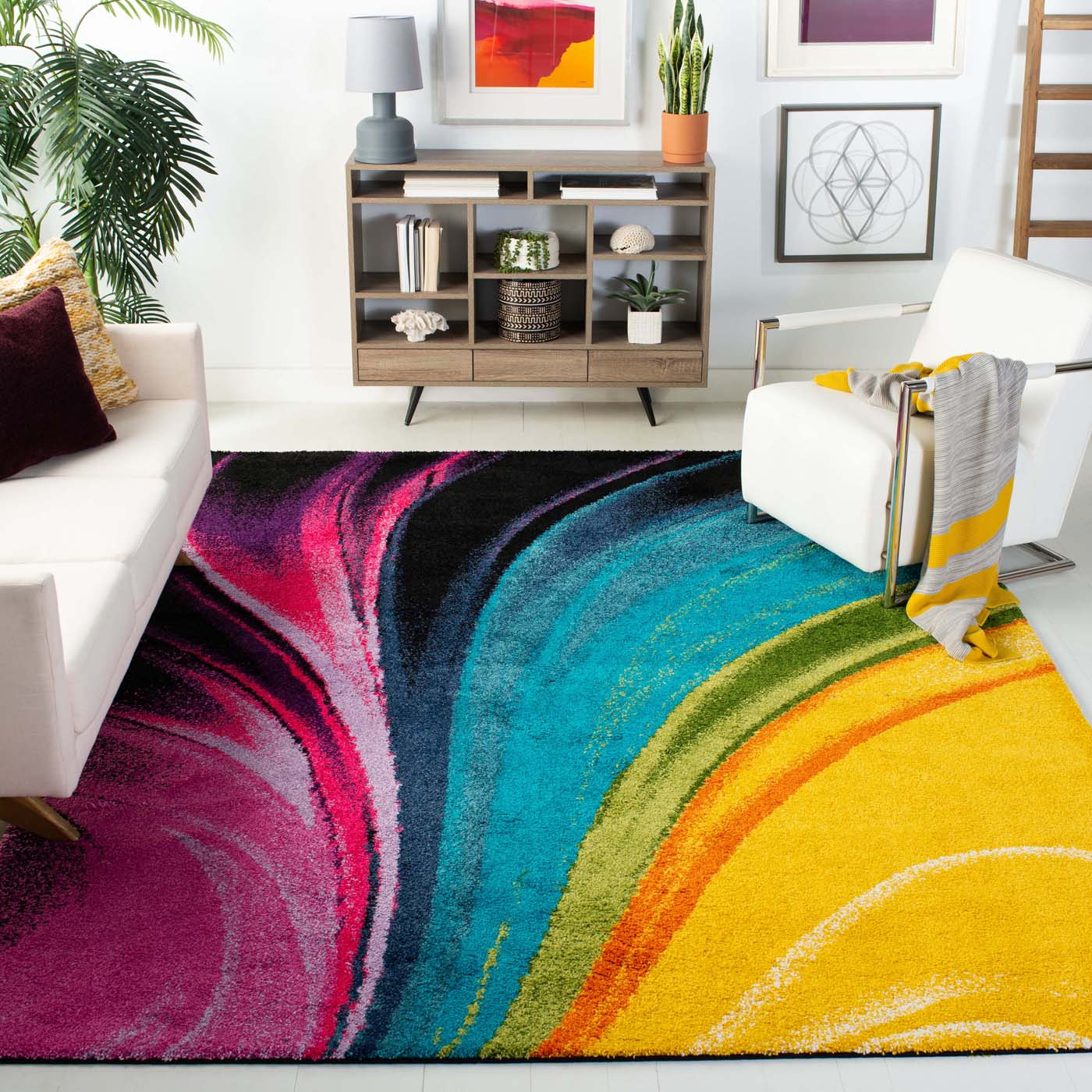 Safavieh Fiesta Shag 372 Rug, FSG372 - Multi