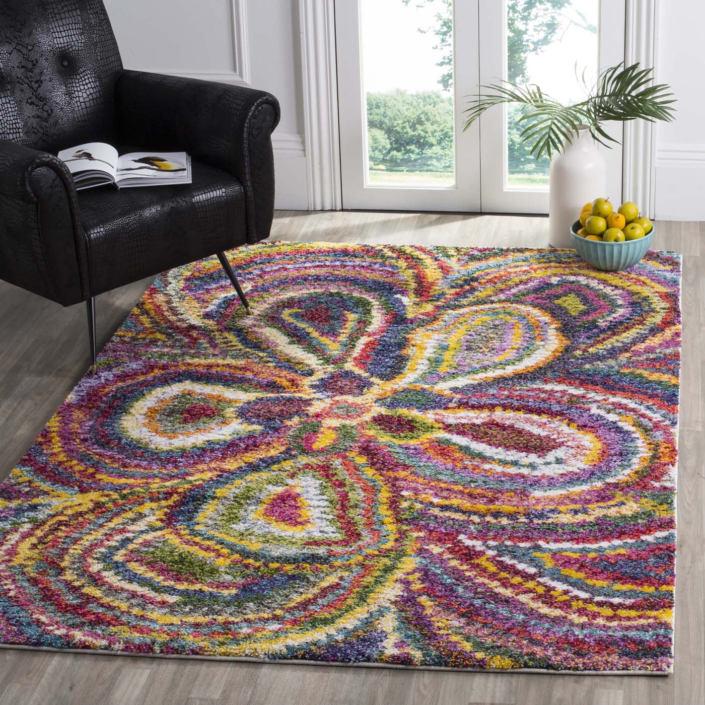 Safavieh Fiesta Shag 383 Rug, FSG383 - Multi