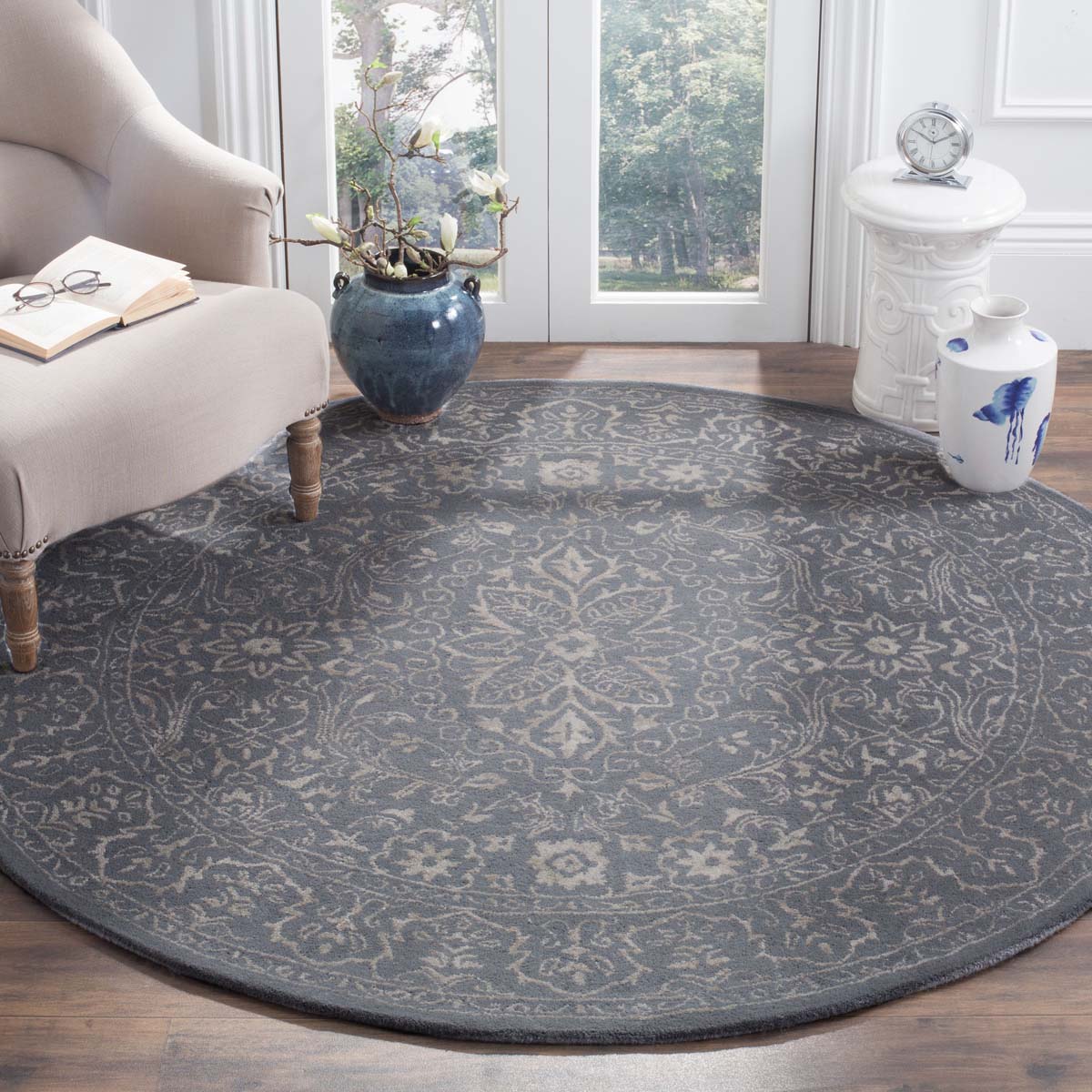 Safavieh Glamour 516 Rug, GLM516 - Steel / Blue