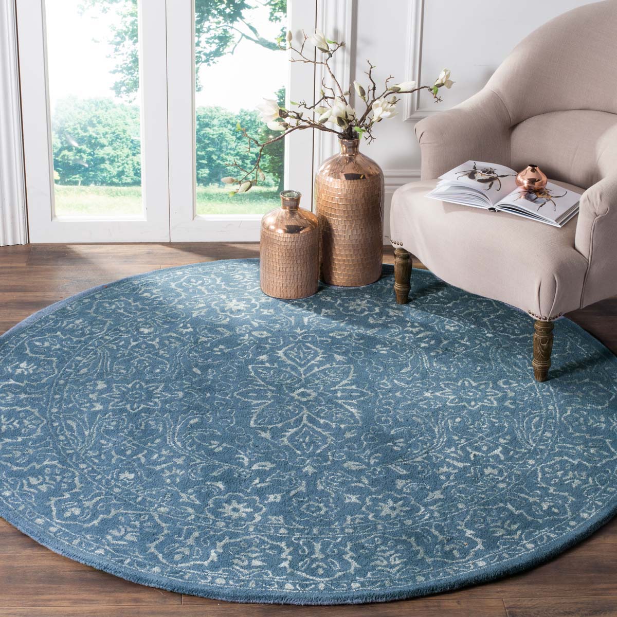 Safavieh Glamour 516 Rug, GLM516 - Grey / Blue