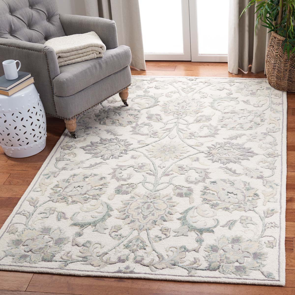 Safavieh Glamour 624 Rug, GLM624 - Ivory / Grey