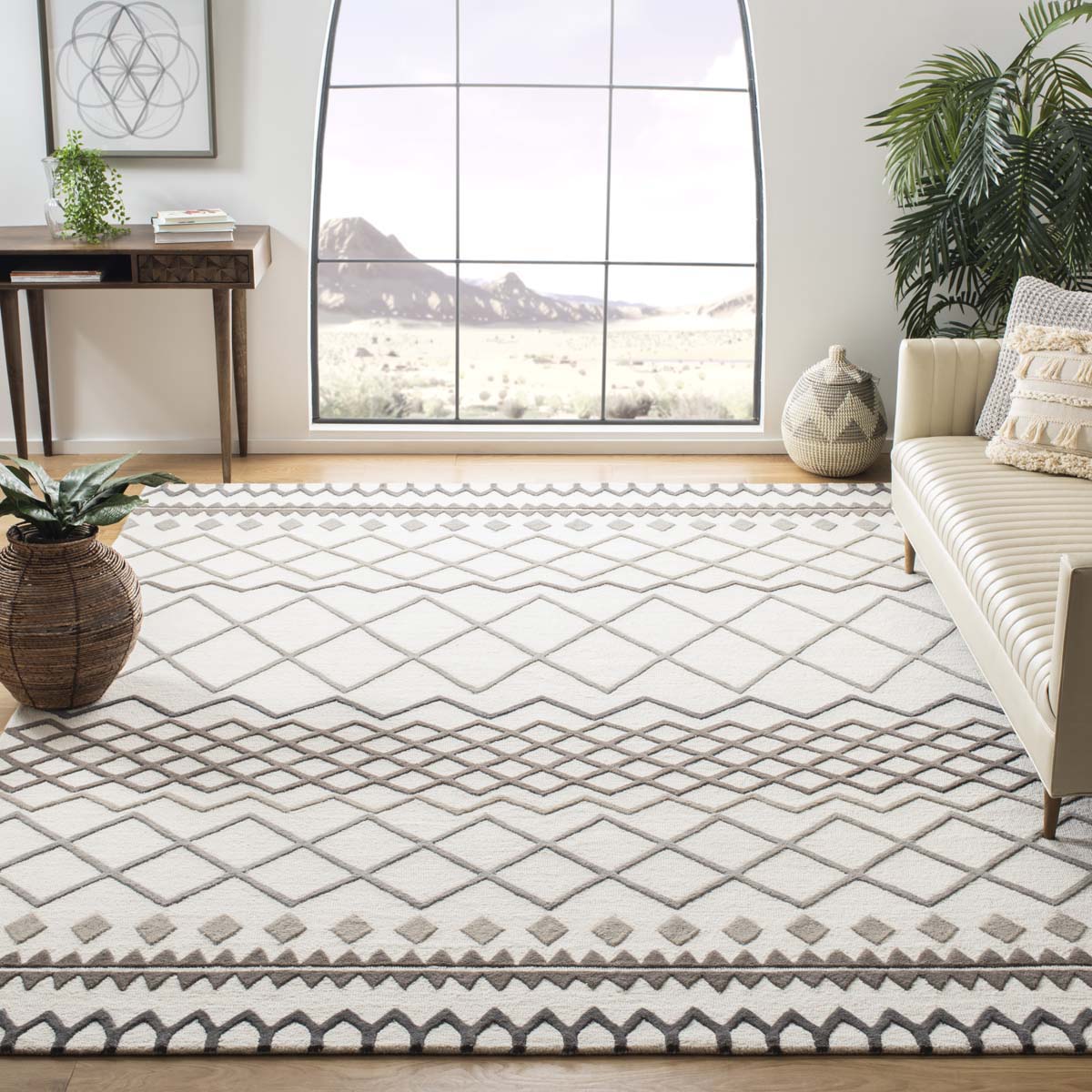 Safavieh Glamour C63 Rug, GLMC63 - Ivory / Grey