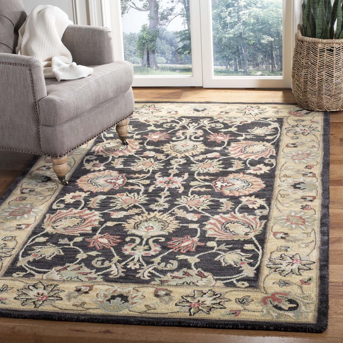 Safavieh Heritage 43E Rug, HG343E - Charcoal / Gold