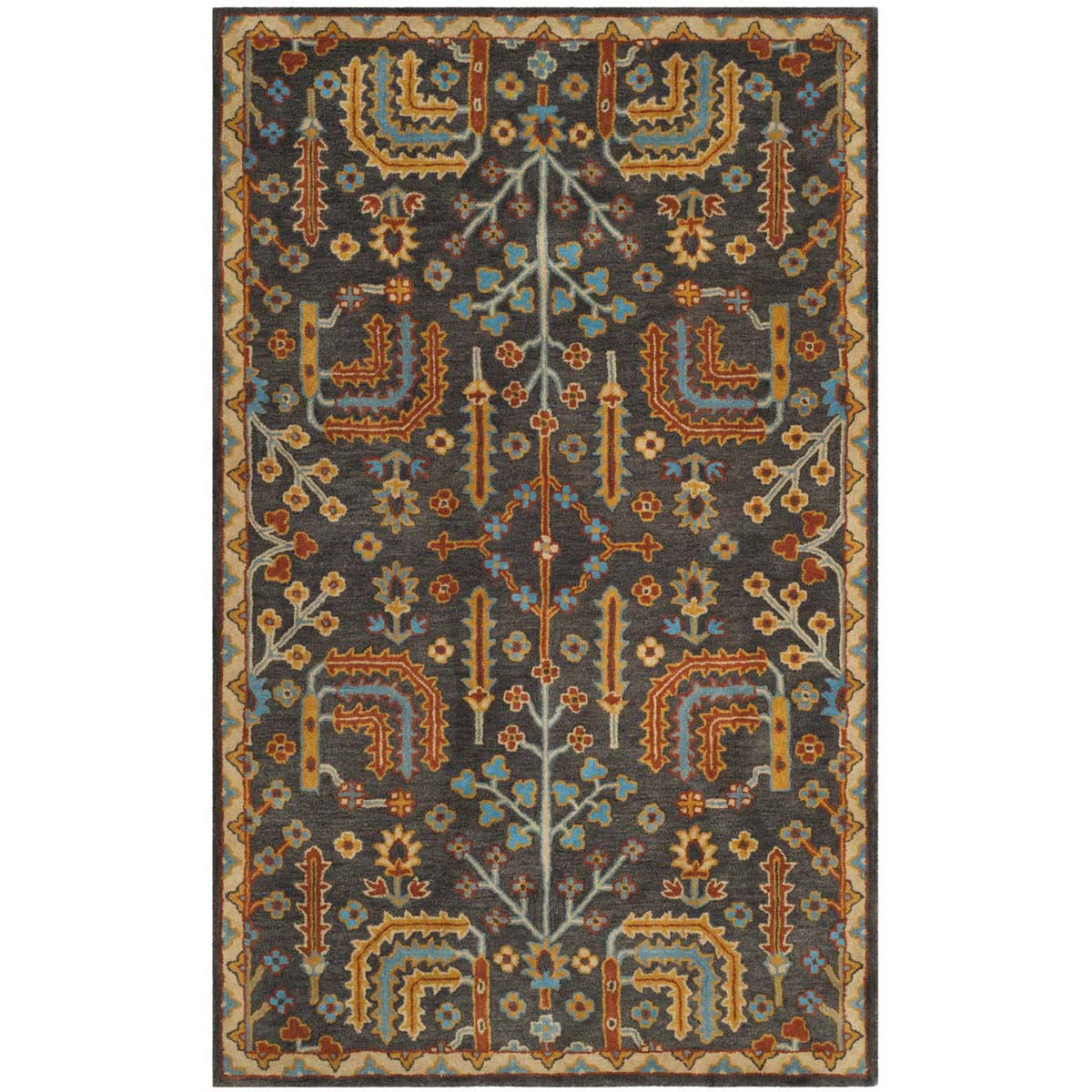 Safavieh Heritage 09A Rug, HG409A - Charcoal / Multi