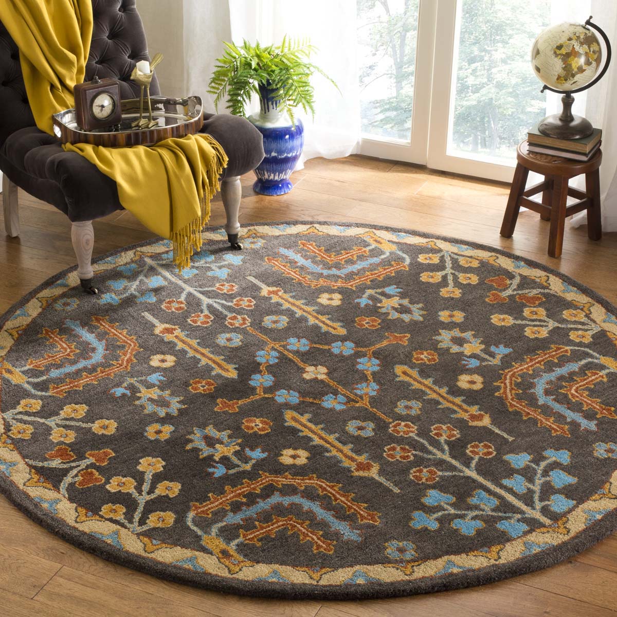 Safavieh Heritage 09A Rug, HG409A - Charcoal / Multi