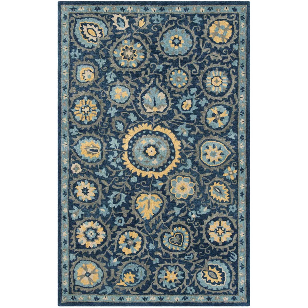 Safavieh Heritage 23N Rug, HG423N - Navy / Gold