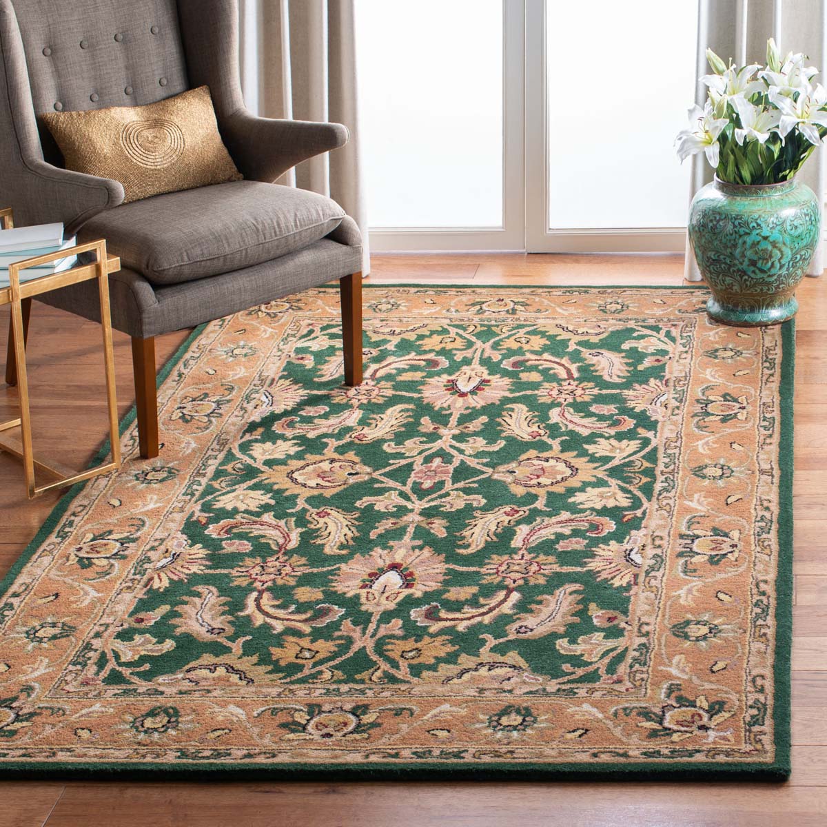 Safavieh Heritage 28A Rug, HG628A - Dark Green / Gold