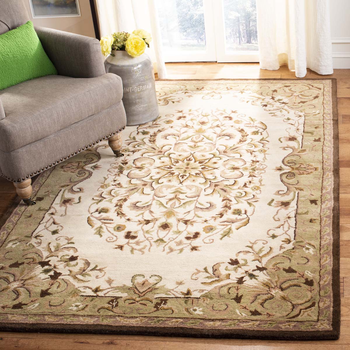 Safavieh Heritage 40A Rug, HG640A - Beige / Green