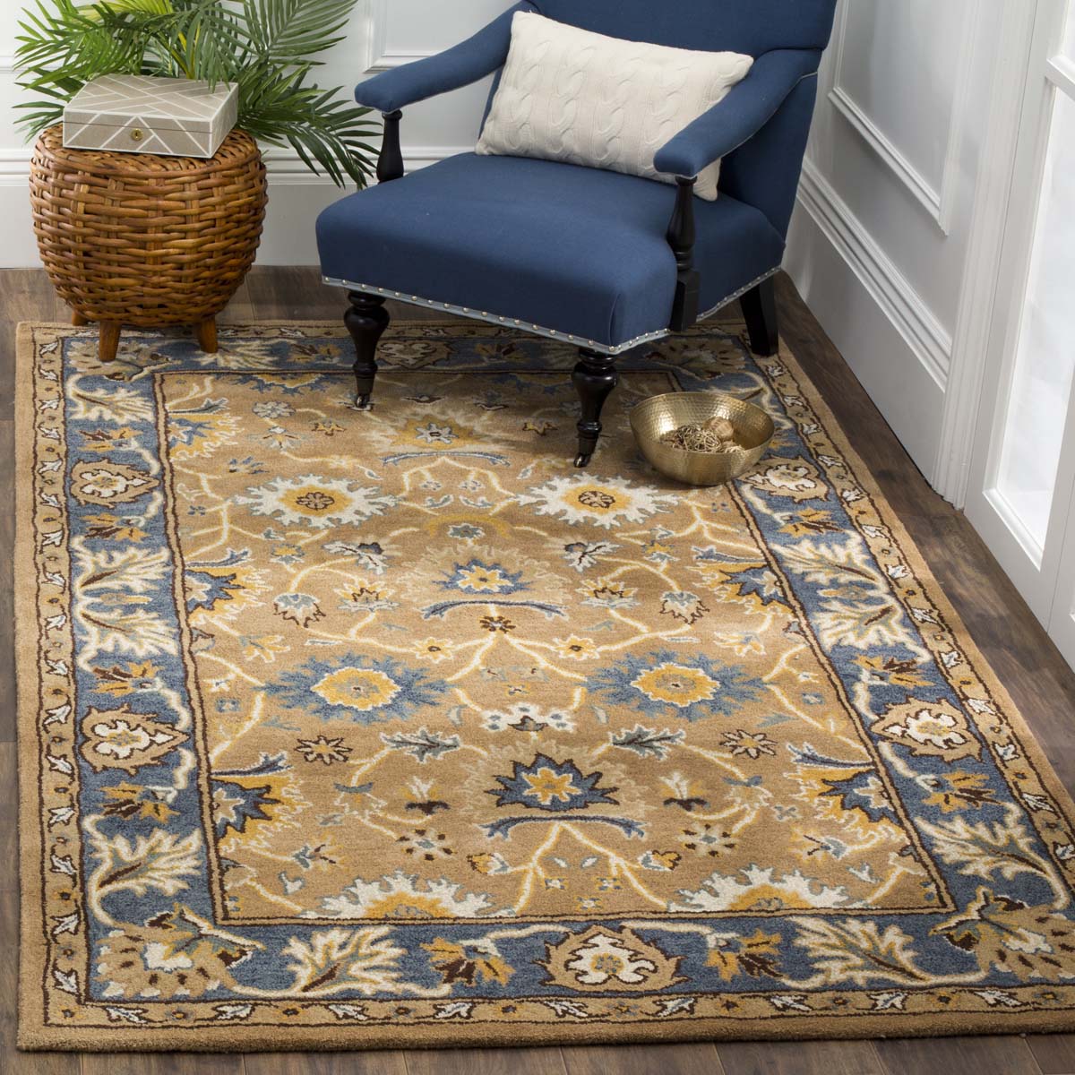 Safavieh Heritage 52A Rug, HG652A - Camel / Blue