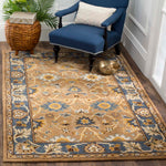 Safavieh Heritage 52A Rug, HG652A - Camel / Blue