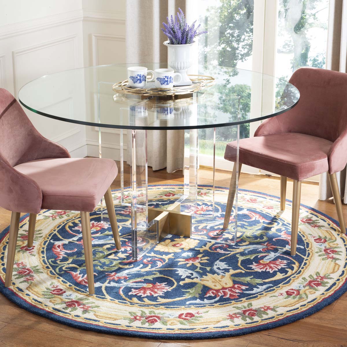 Safavieh Heritage 57N Rug, HG657N - Navy / Ivory