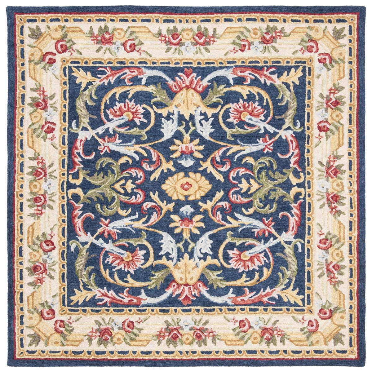 Safavieh Heritage 57N Rug, HG657N - Navy / Ivory