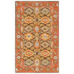 Safavieh Heritage 34B Rug, HG734B - Chocolate / Tangerine