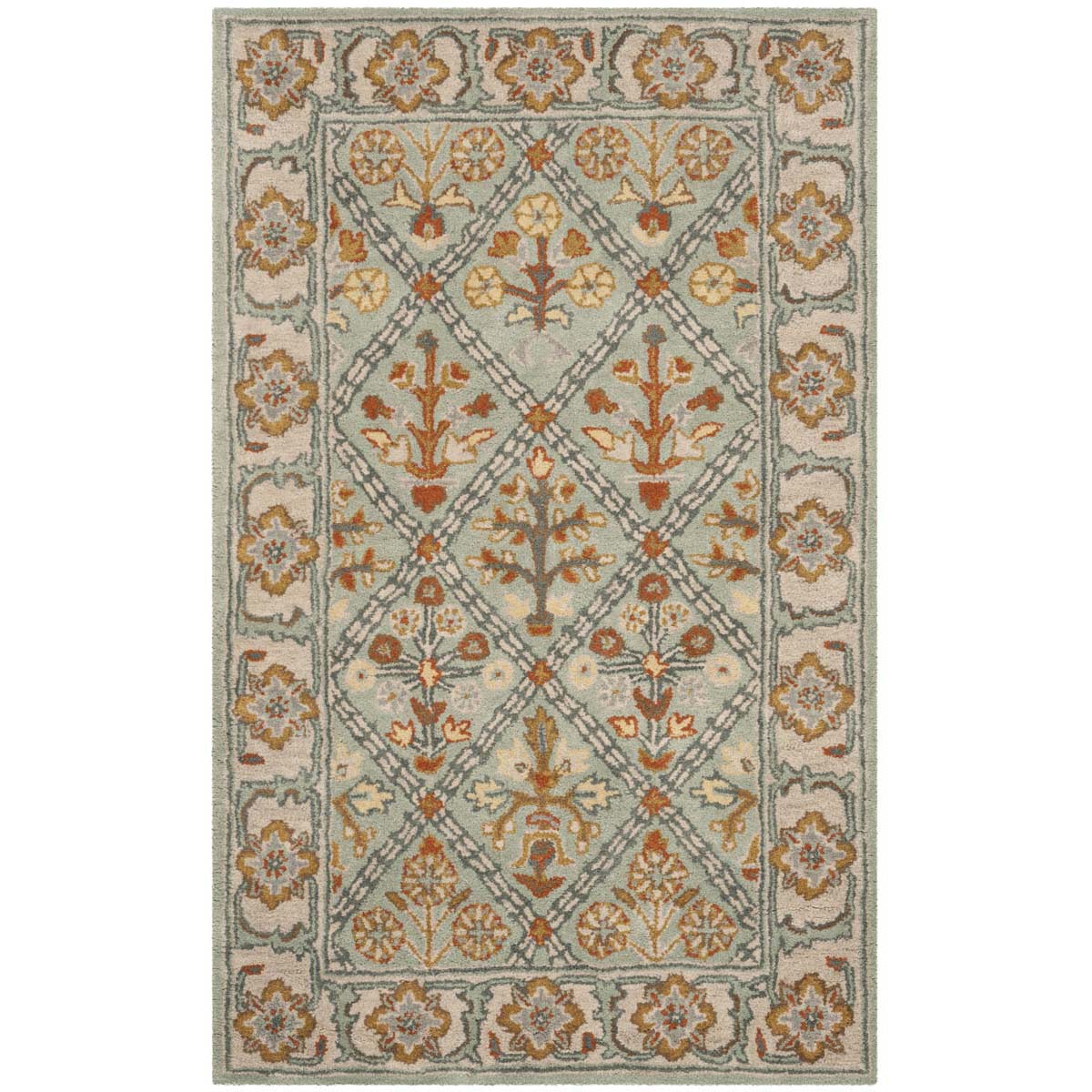 Safavieh Heritage 38A Rug, HG738A - Cream / Blue