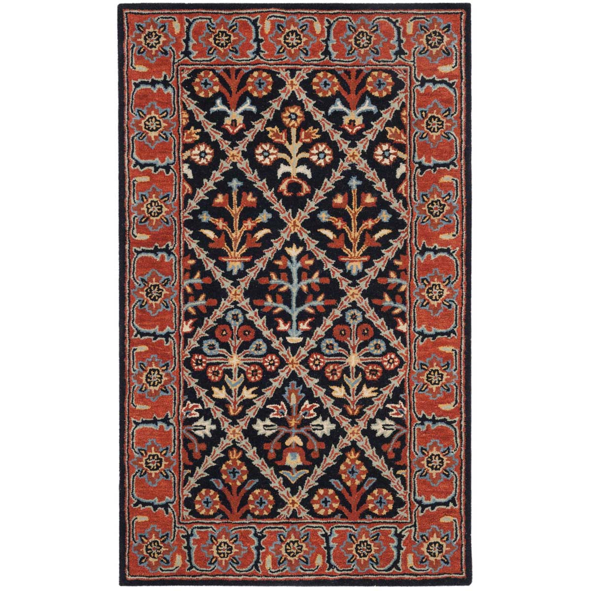 Safavieh Heritage 38N Rug, HG738N - Navy / Red