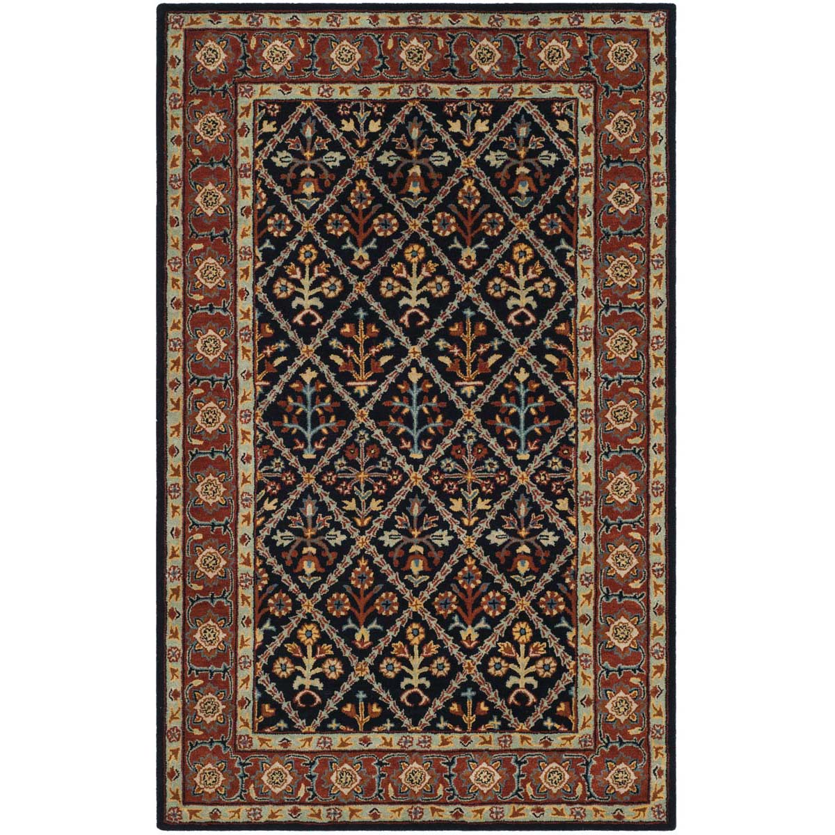 Safavieh Heritage 38N Rug, HG738N - Navy / Red