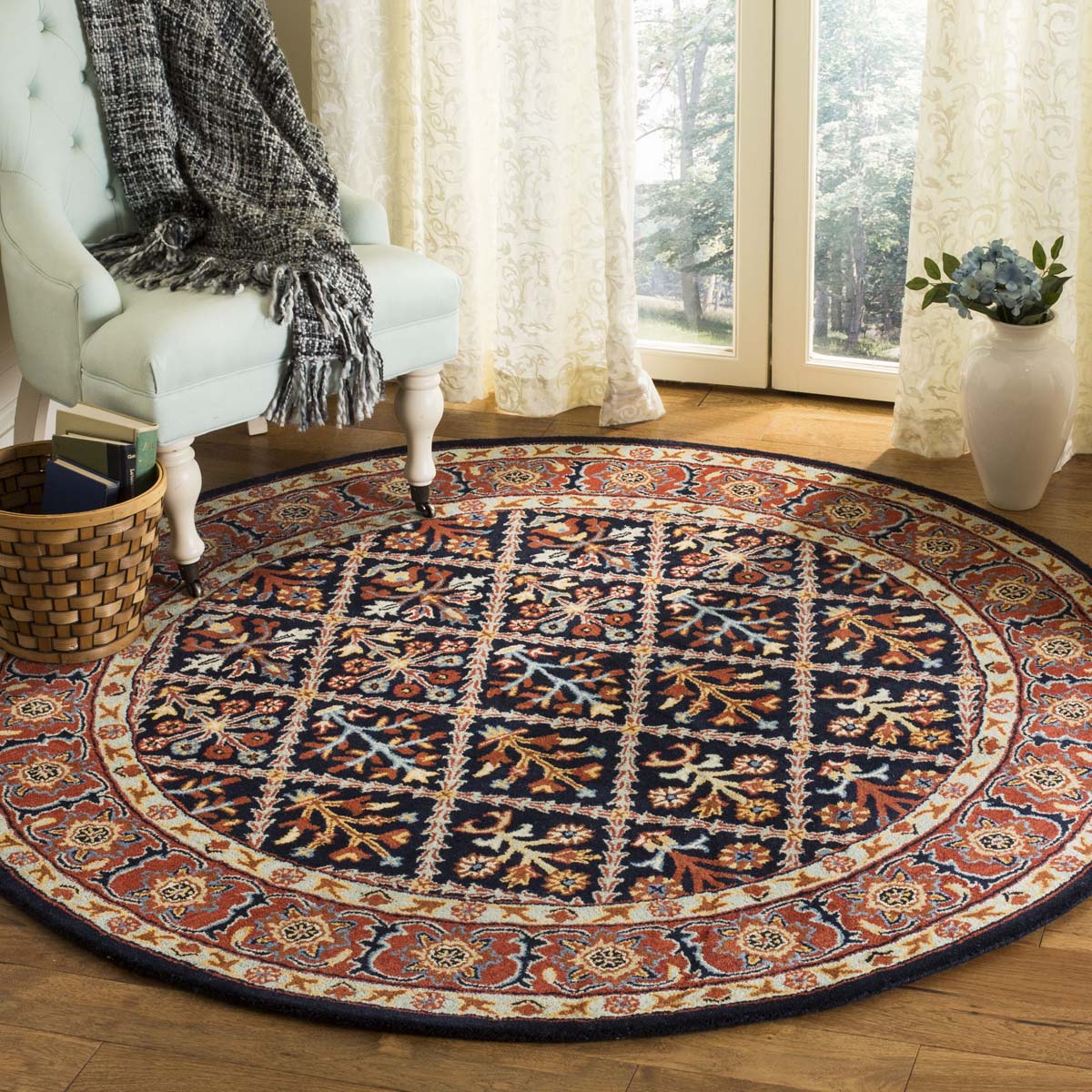 Safavieh Heritage 38N Rug, HG738N - Navy / Red