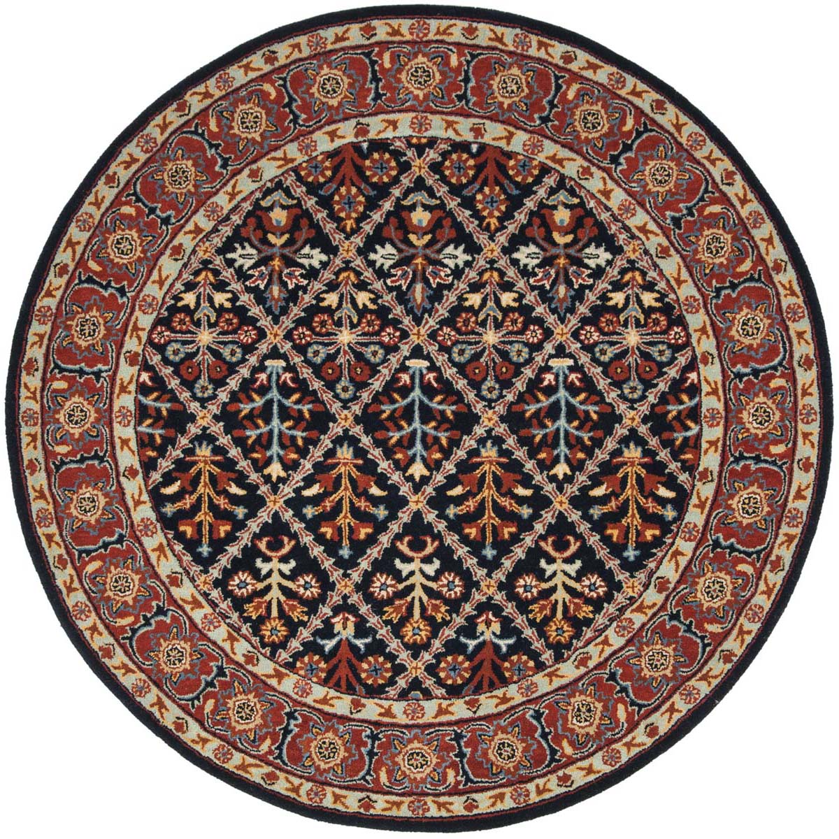 Safavieh Heritage 38N Rug, HG738N - Navy / Red