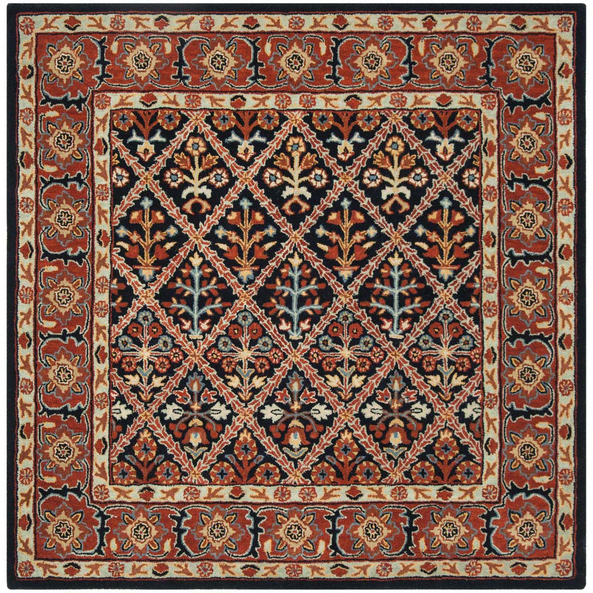 Safavieh Heritage 38N Rug, HG738N - Navy / Red