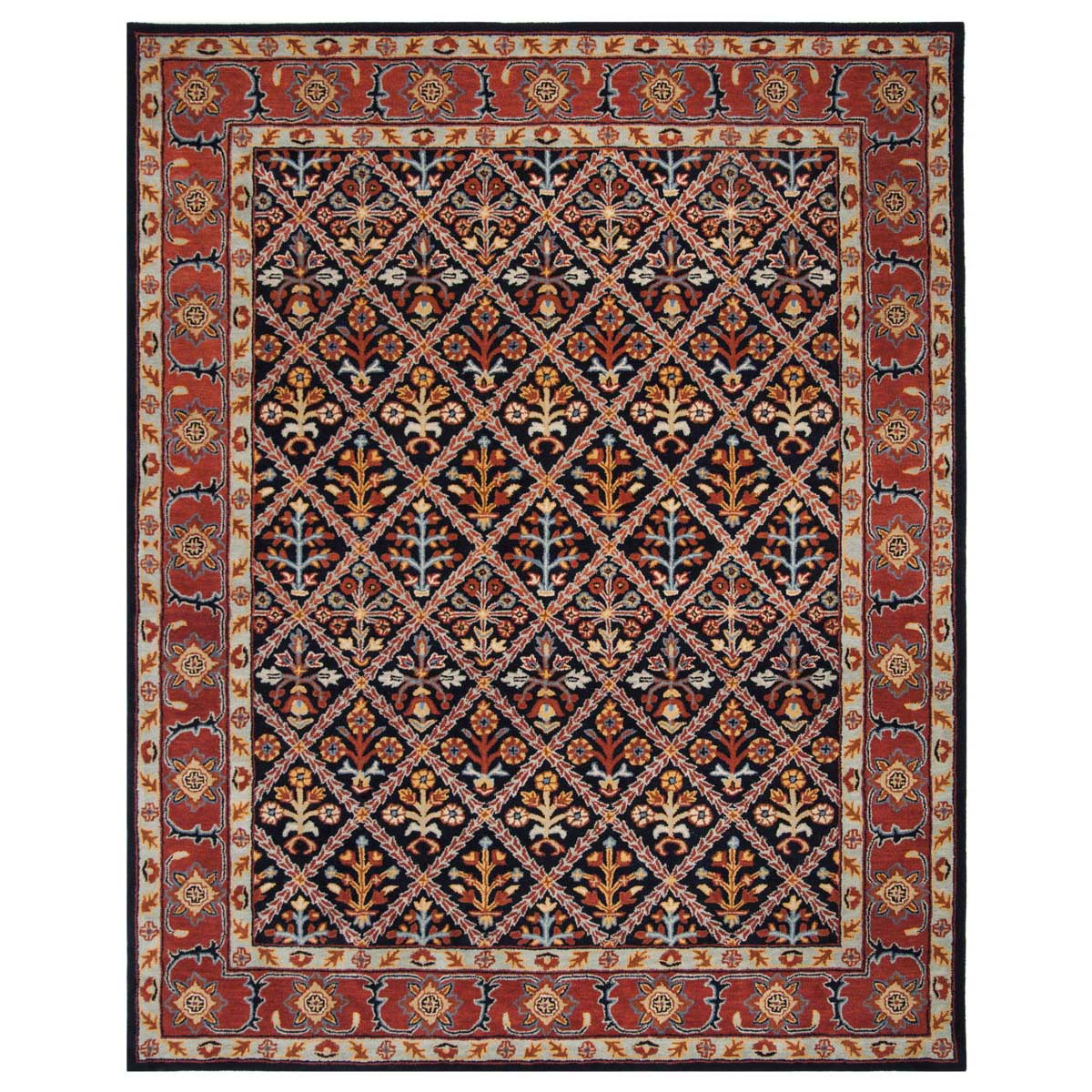 Safavieh Heritage 38N Rug, HG738N - Navy / Red