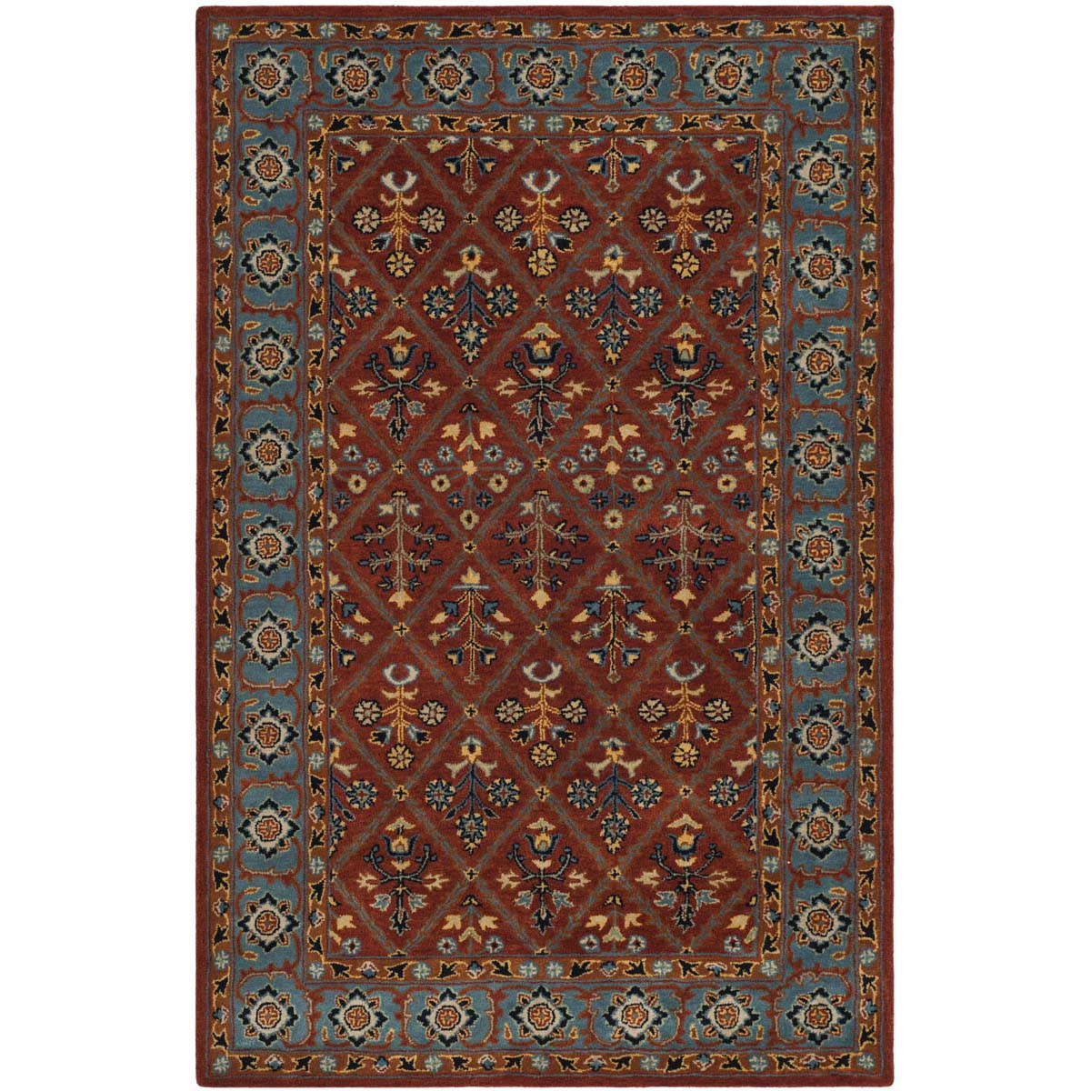 Safavieh Heritage 38Q Rug, HG738Q - Red / Blue