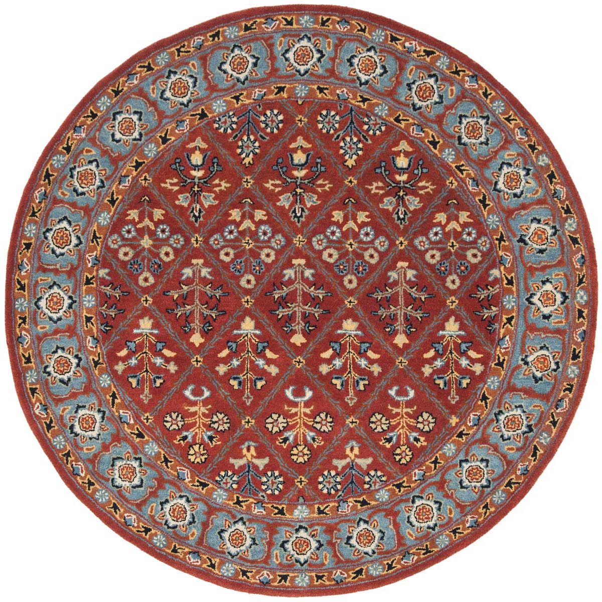 Safavieh Heritage 38Q Rug, HG738Q - Red / Blue