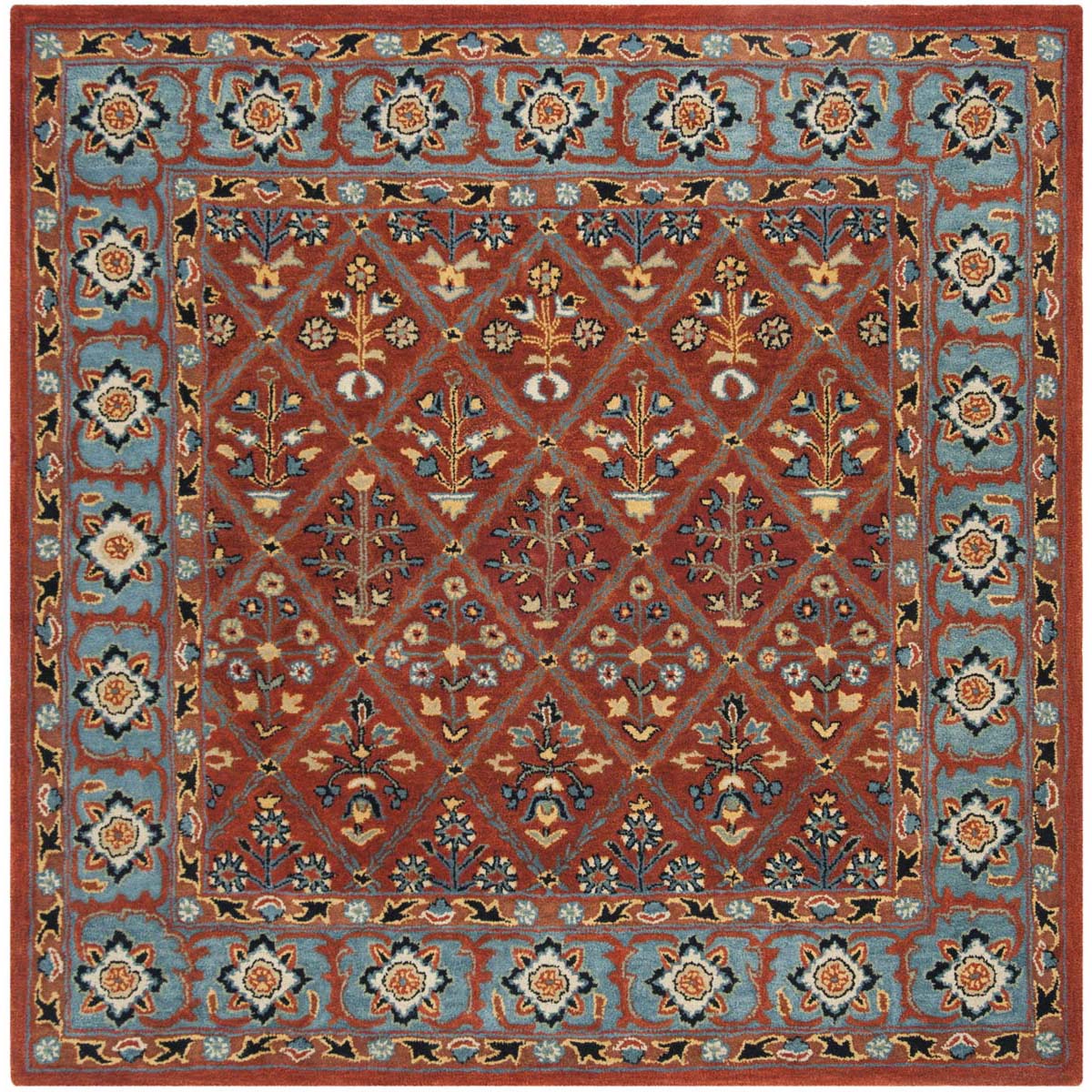 Safavieh Heritage 38Q Rug, HG738Q - Red / Blue