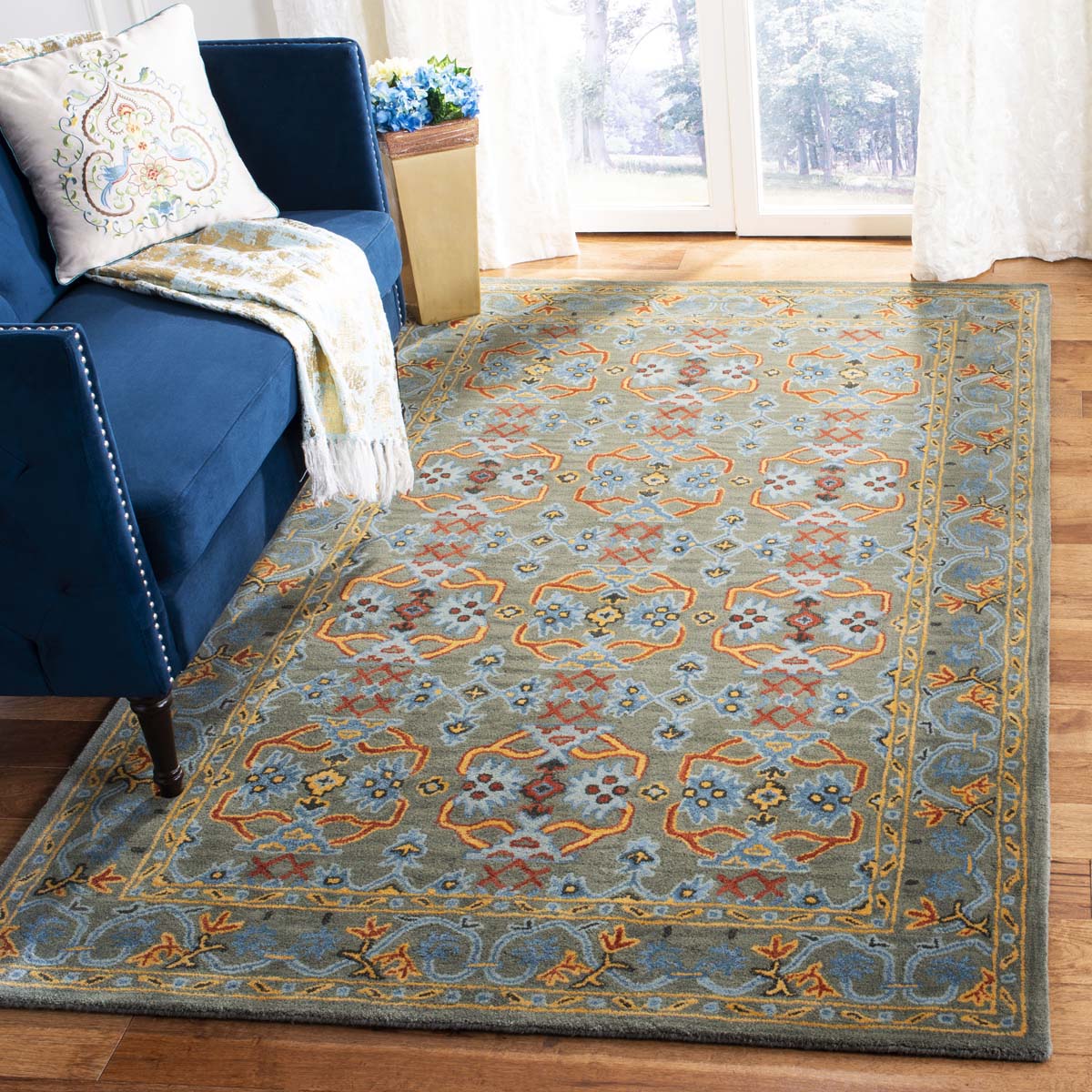 Safavieh Heritage 41W Rug, HG741W - Sage / Blue