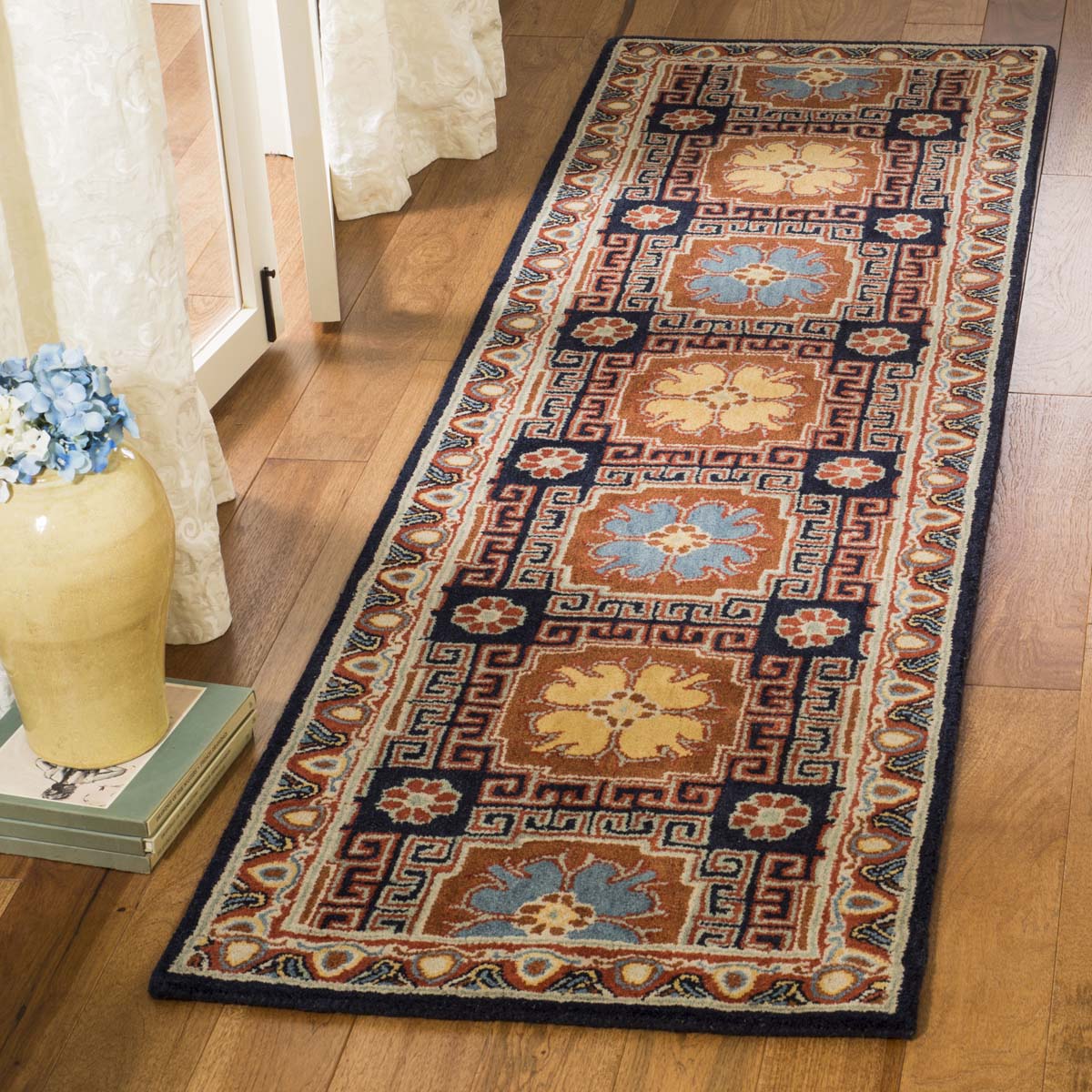 Safavieh Heritage 42N Rug, HG742N - Navy / Orange