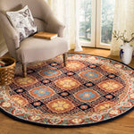 Safavieh Heritage 42N Rug, HG742N - Navy / Orange