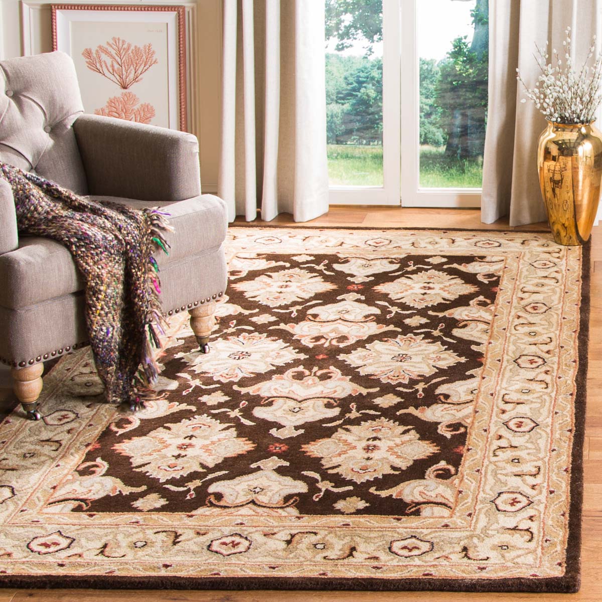 Safavieh Heritage 17B Rug, HG817B - Espresso / Ivory