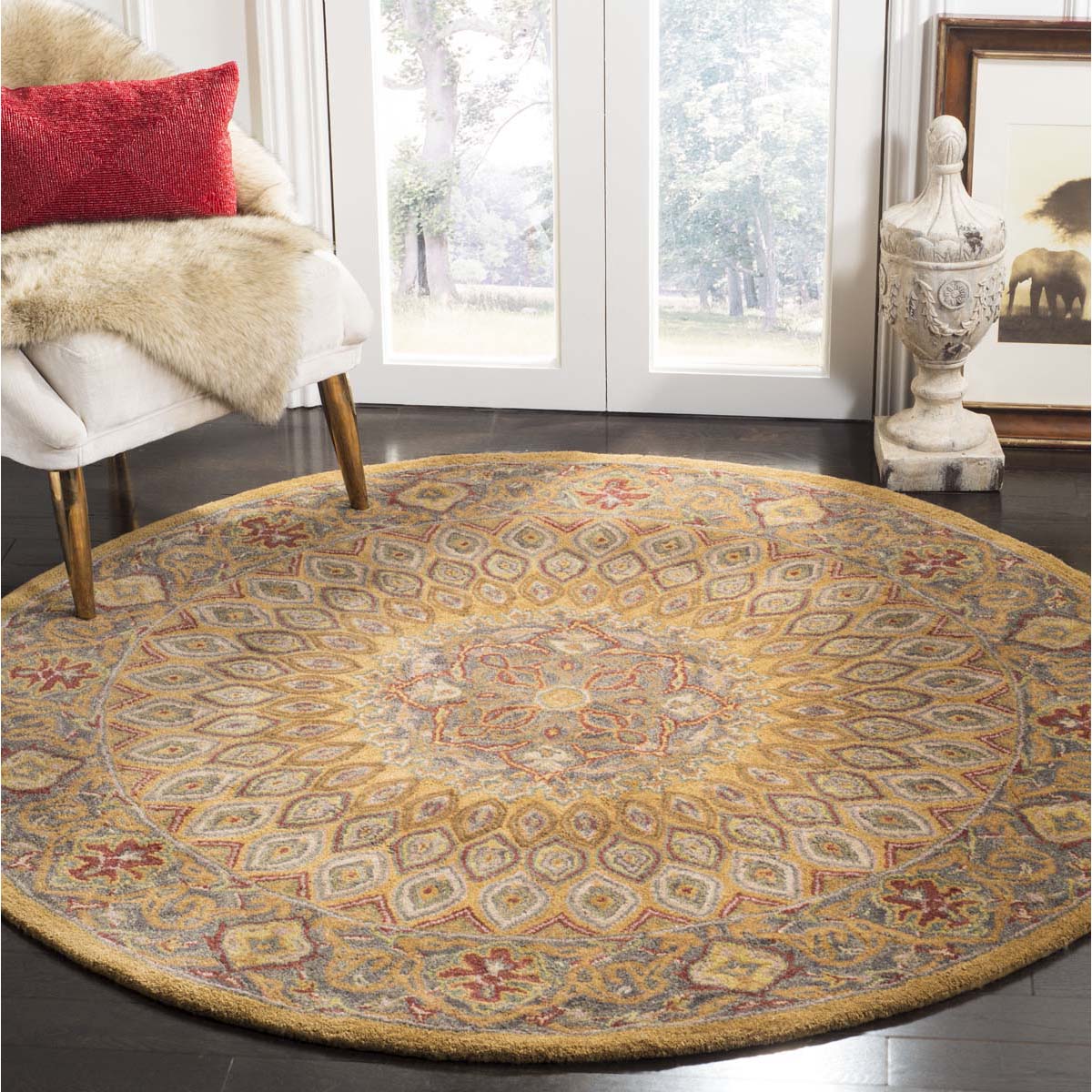 Safavieh Heritage 14A Rug, HG914A - Light Brown / Grey