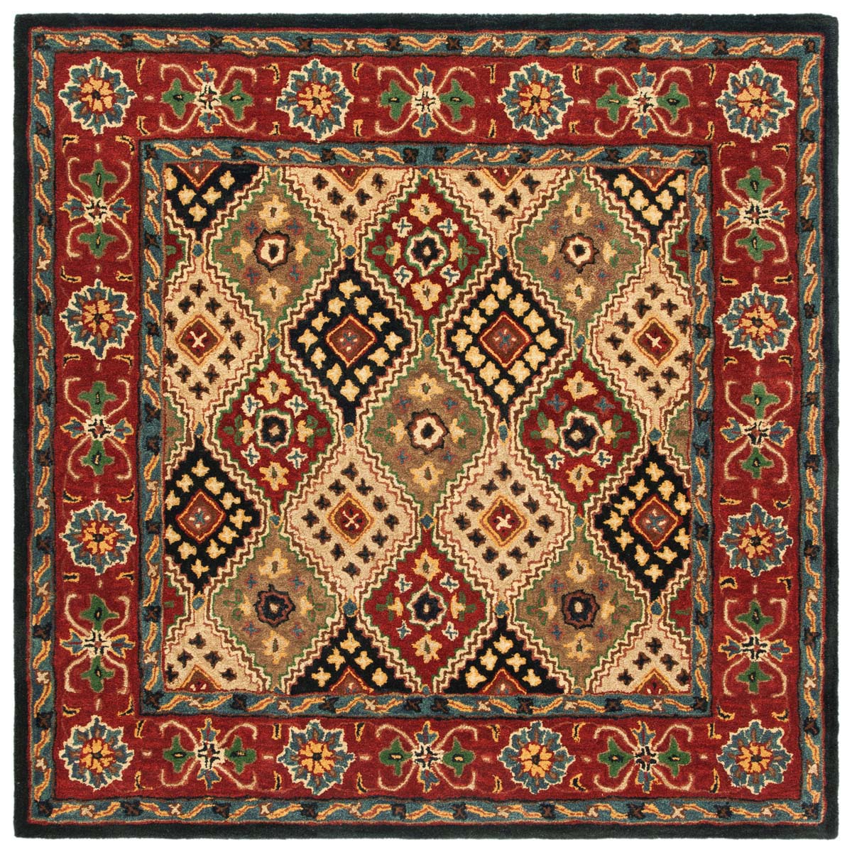 Safavieh Heritage 27Q Rug, HG927Q - Red / Beige