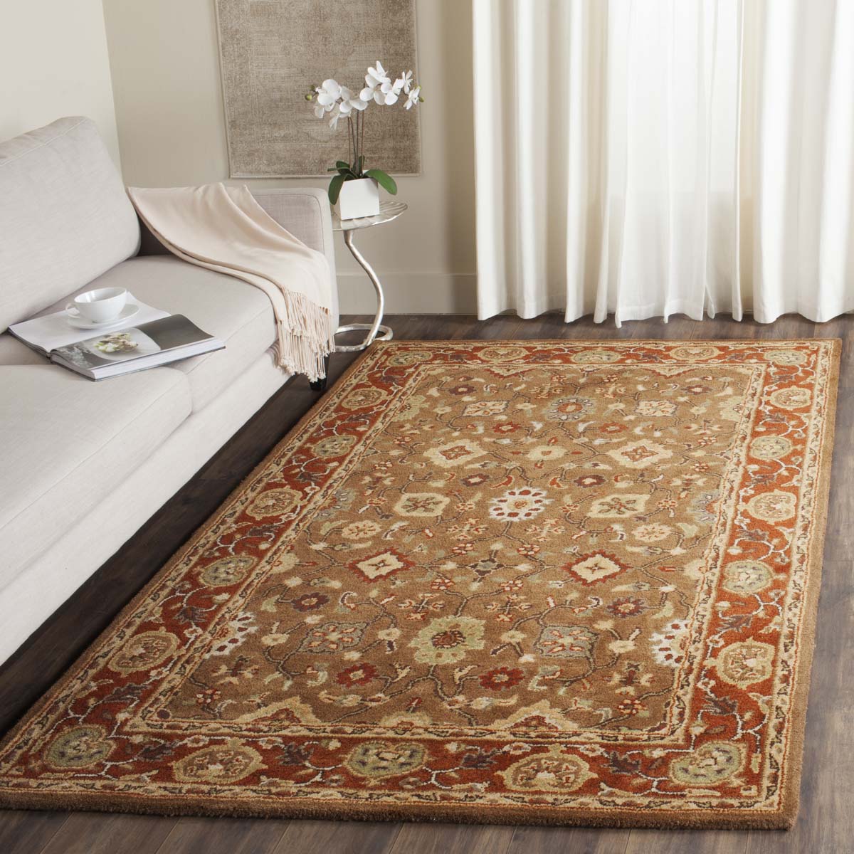 Safavieh Heritage 52A Rug, HG952A - Moss / Rust