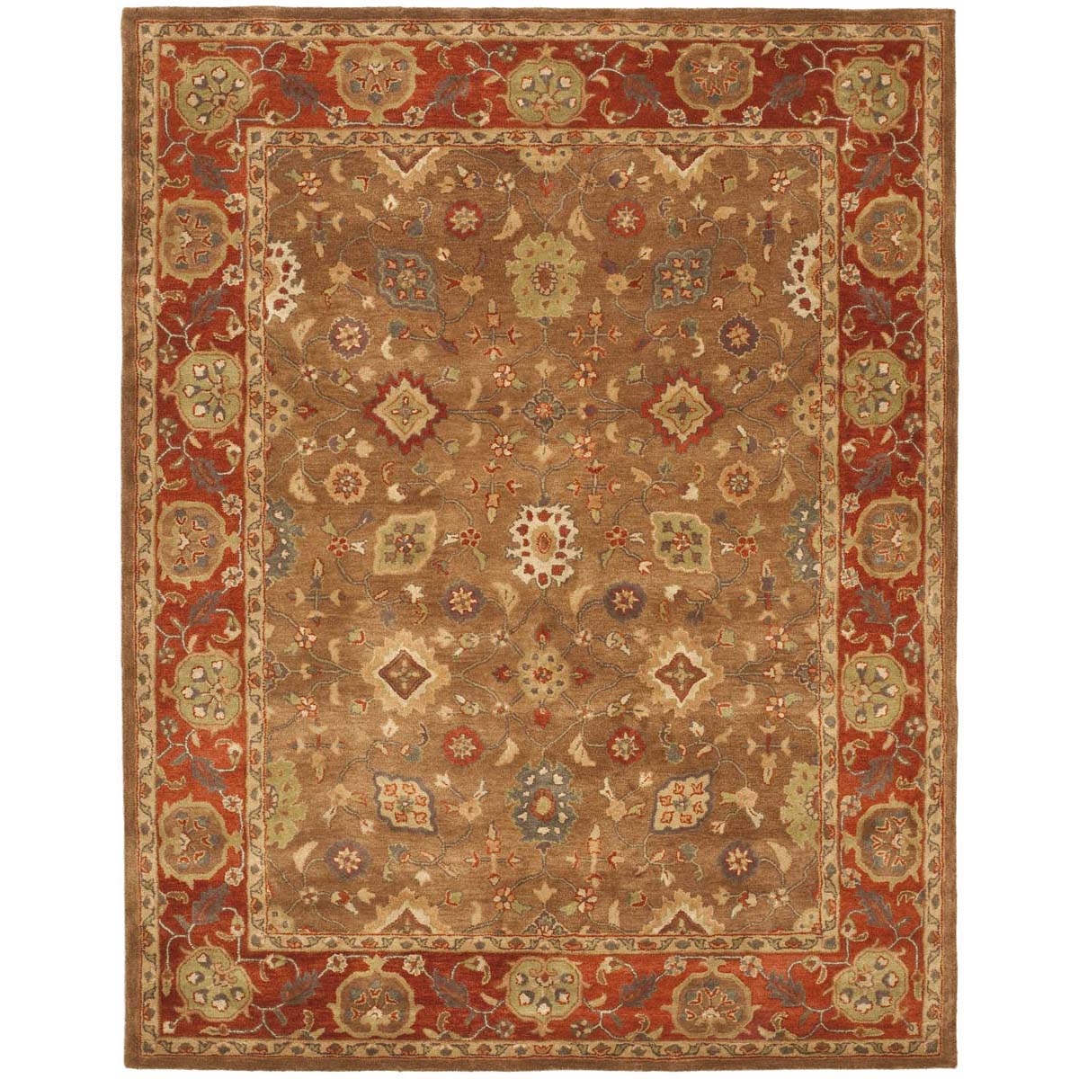 Safavieh Heritage 52A Rug, HG952A - Moss / Rust