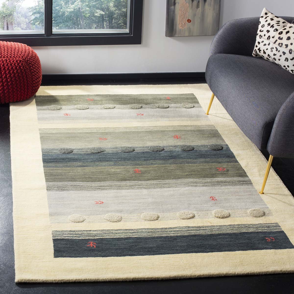 Safavieh Himalaya 592 Rug, HIM592 - Cream / Blue