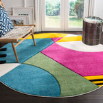 Safavieh Hollywood 706 Rug, HLW706 - Peacock Blue / Fuchsia