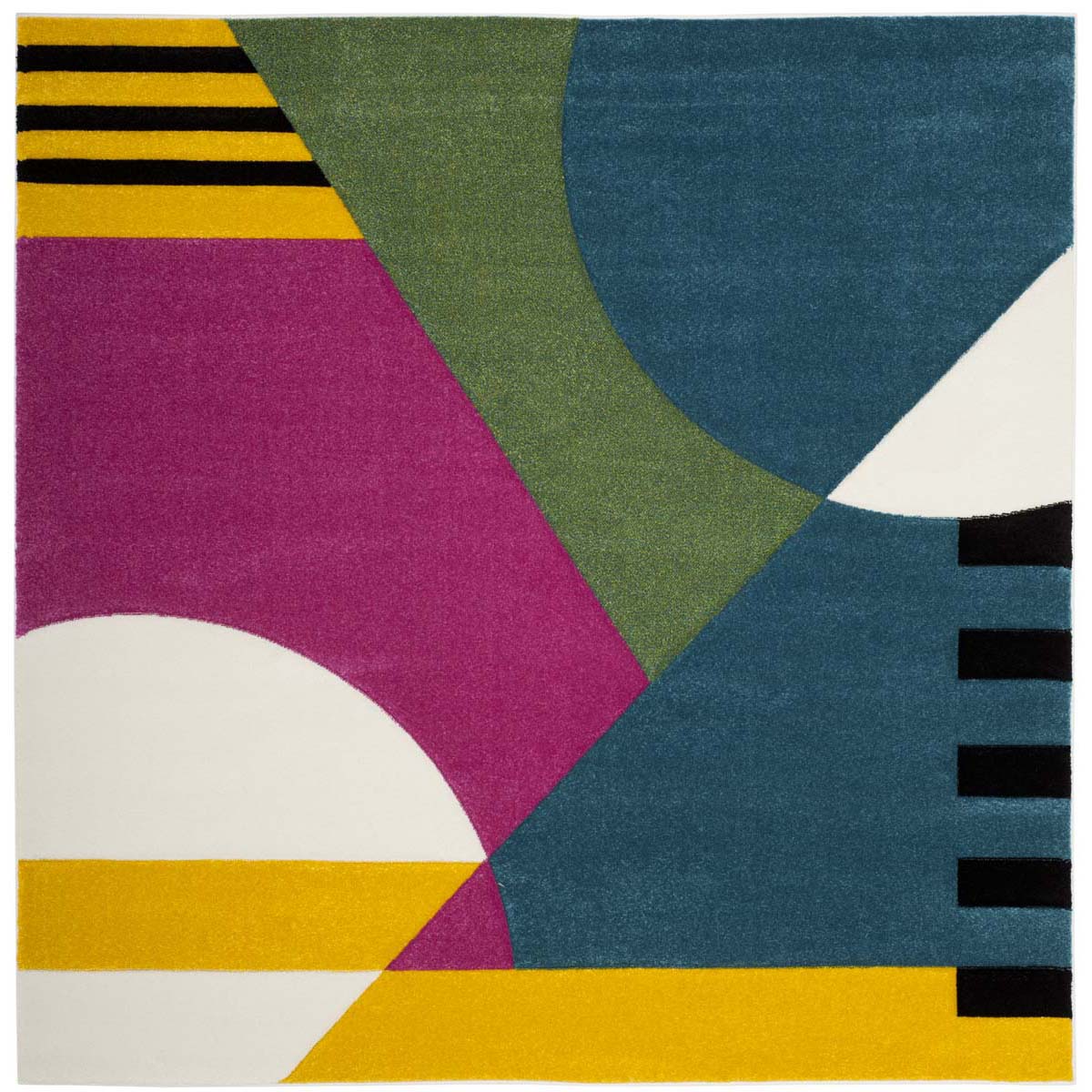 Safavieh Hollywood 706 Rug, HLW706 - Peacock Blue / Fuchsia